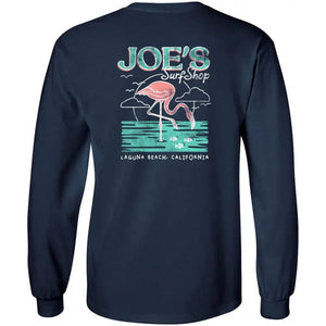 Joe's Surf Shop Flamingo Logo Youth Long Sleeve Tee