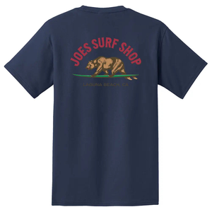 Joe's Surf Shop Surfing Bear Heavyweight Pocket Tee
