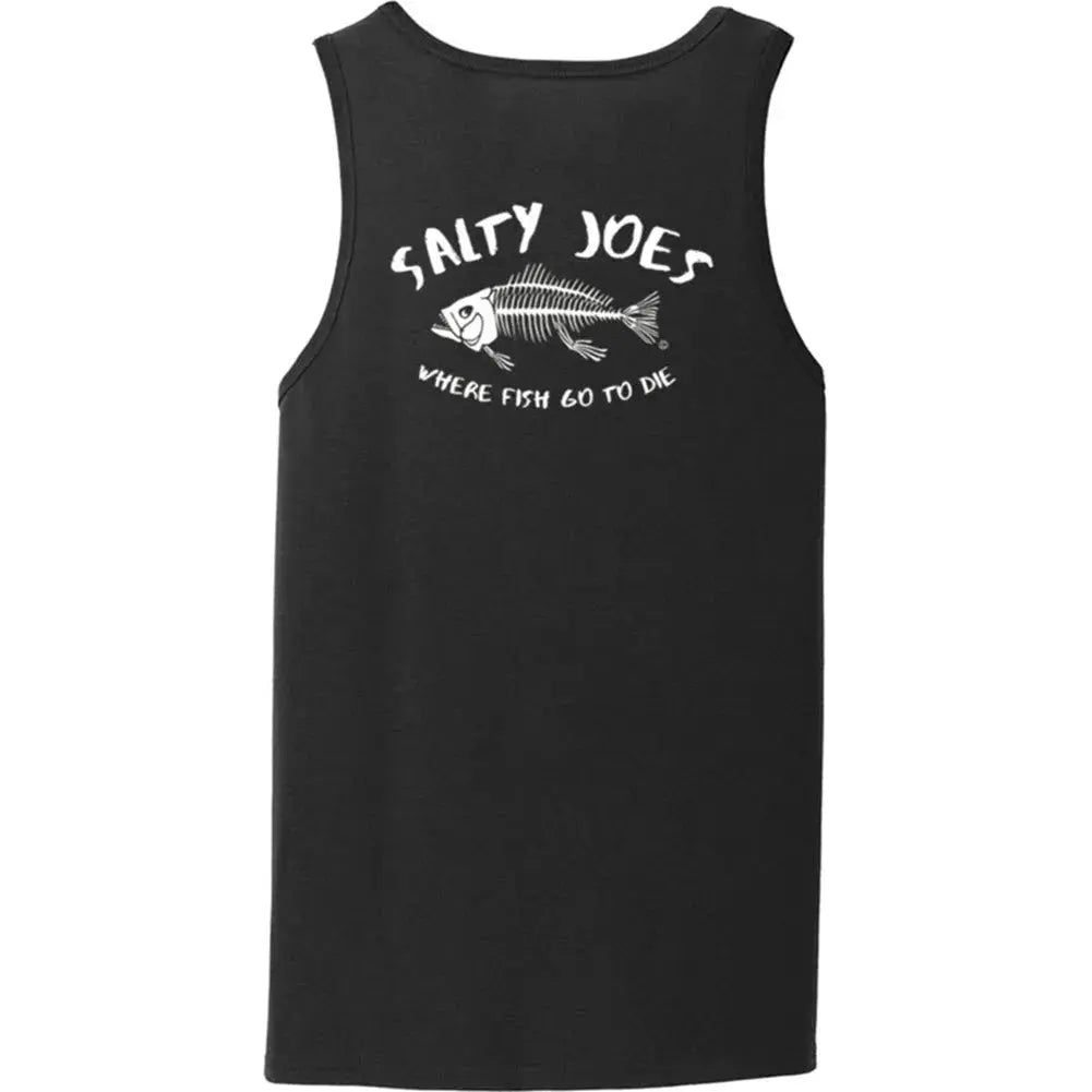 Men's Fishing Tank Tops ★ Salty Joe's Where Fish Go To Die Tank Top