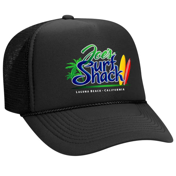 This is the black Joe's Surf Shack Foam Trucker Hat.
