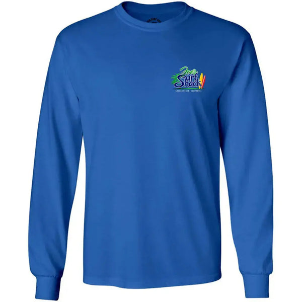 This is the blue Joe's Surf Shack Long Sleeve Cotton T-Shirt.