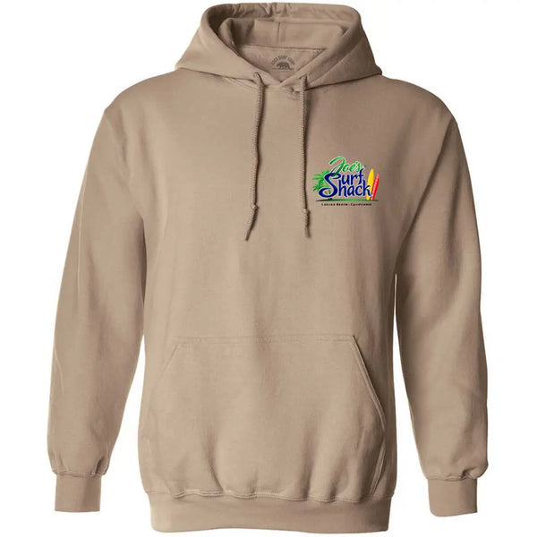 This is the sand Joe's Surf Shack Pullover Hoodie.