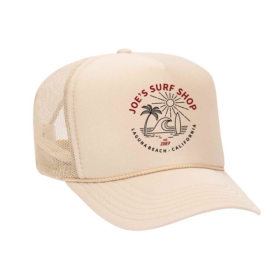 Beach trucker fashion hat