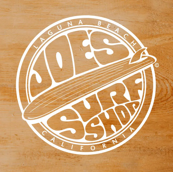 This is the Joe's Surf Shop Fins Up Surfboard Decal.