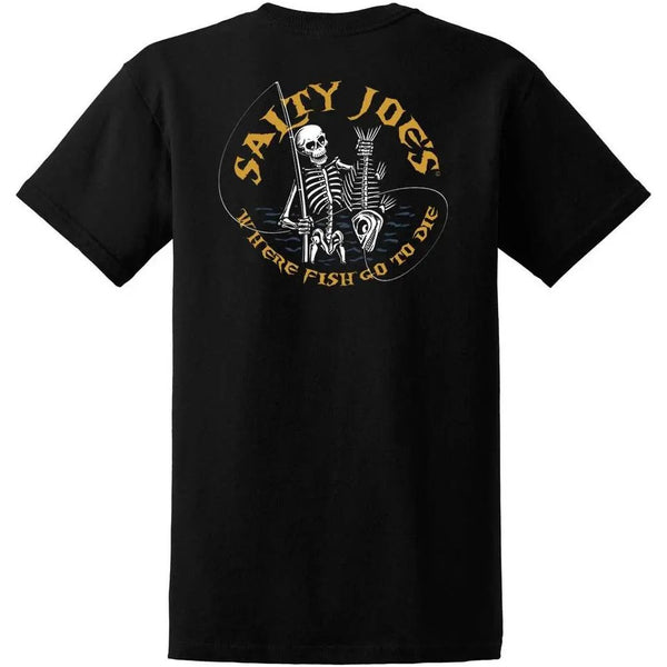 Fishing T Shirts | Salty Joe's Fishin' Bones Tee Large / Black