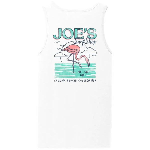 Joe's Surf Shop Flamingo Beach Tank Top