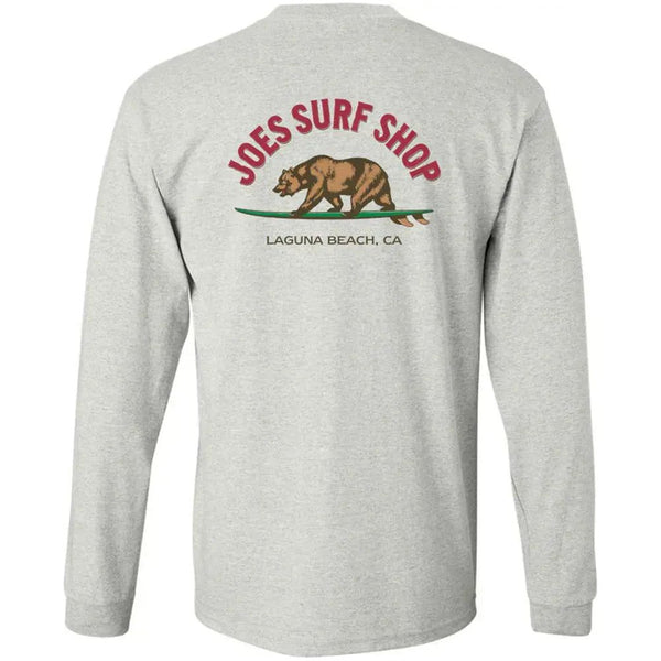 Joe's Surf Shop Surfing Bear Long Sleeve Tee
