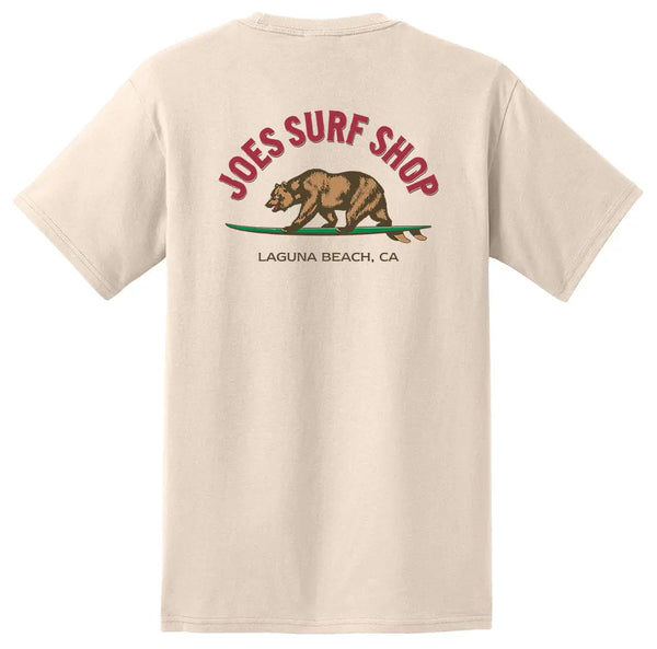 Joe's Surf Shop Surfing Bear Heavyweight Pocket Tee