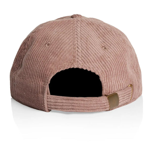 This is the back of the light pink Joe's Surf Shop Unstructured All-Corduroy Trucker Hat.