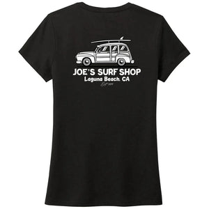 This is the black Joe's Surf Shop Women's South County Tri-Blend Tee.
