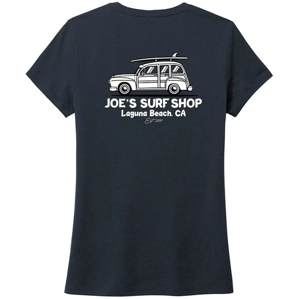 This is the navy Joe's Surf Shop Women's South County Tri-Blend Tee.