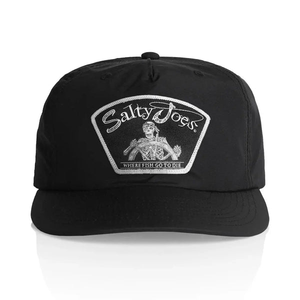 This is the black Salty Joe's Back From The Depth Patch Snapback Hat.