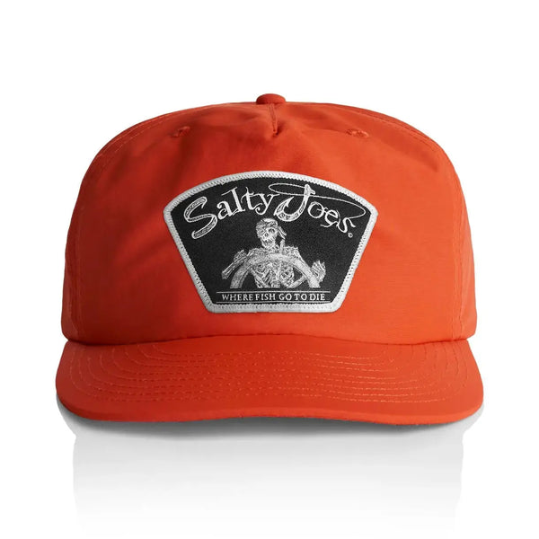 This is the red Salty Joe's Back From The Depth Patch Snapback Hat.