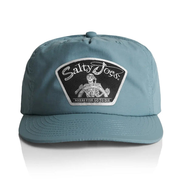 This is the slate blue Salty Joe's Back From The Depth Patch Snapback Hat.