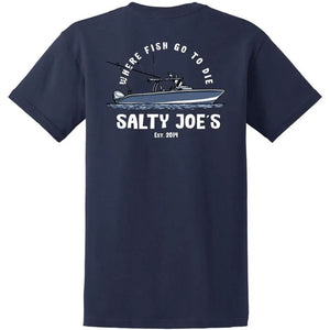 Salty Joe's Fishing Logo Heavyweight Cotton Tee