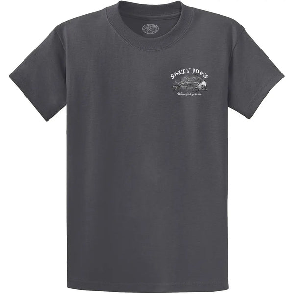 This is the charcoal Salty Joe's Ghost Fish Heavyweight Cotton Tee.