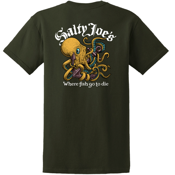 Salty Joe's Raging Octopus Graphic T Shirt