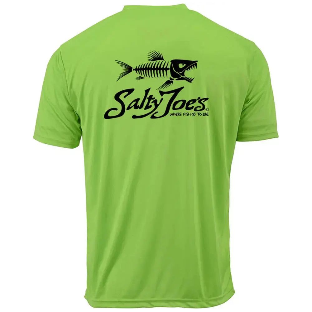 Salty Joe's Skeleton Fish Graphic Workout Tee X-Large / Green