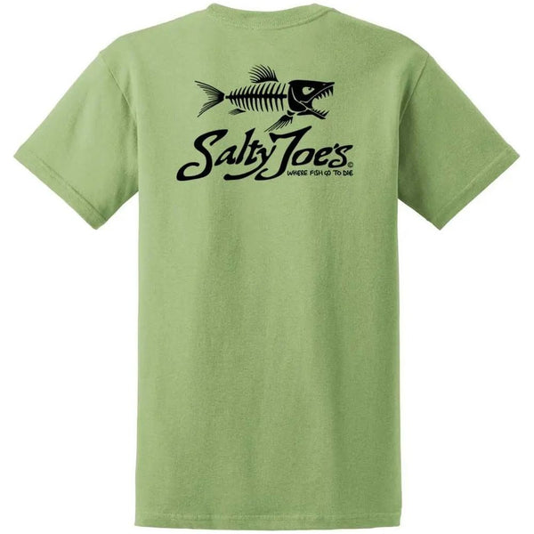 Salty Joe's Skeleton Fish Heavyweight Cotton Tee | Fishing T Shirt 3X-Large / Natural