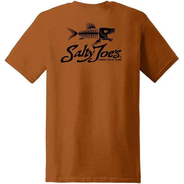 Salty Joe's Skeleton Fish Heavyweight Cotton Tee | Fishing T Shirt 3X-Large / Natural