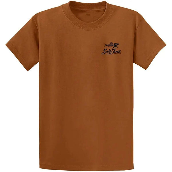 Salty Joe's Skeleton Fish Heavyweight Cotton Tee | Fishing T Shirt 6X-Large / Natural