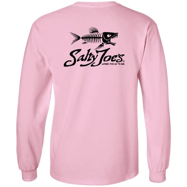 This is the back of the Salty Joe's Skeleton Fish Long Sleeve Tee.