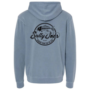 Salty Joe's Skeleton Hook Pigment-Dyed Fishing Hoodie