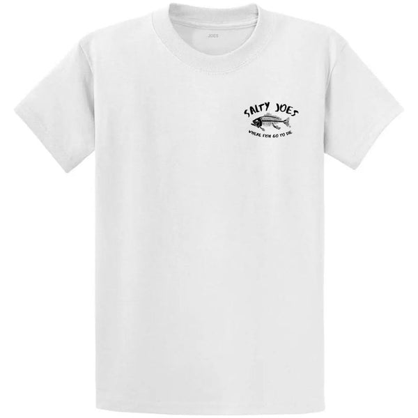 Salty Joe's Where Fish Go to Die Heavyweight Cotton Tee Large / Charcoal