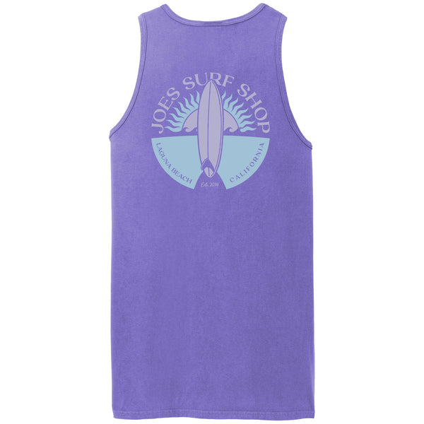 Joe's Surf Shop Sunset Scene Beach Wash® Garment-Dyed Tank Top