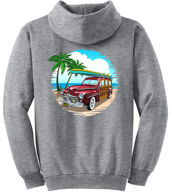 Joe's Surf Shop Beachside Woody Pullover Surf Hoodie