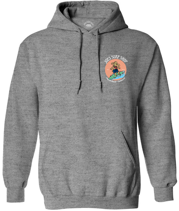 Joe's Surf Shop Teddy the Surfing Dog Pullover Surf Hoodie