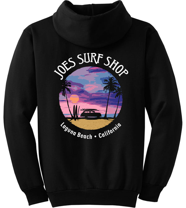 Joe's Surf Shop Wagon Silhouette Pullover Surf Hoodie