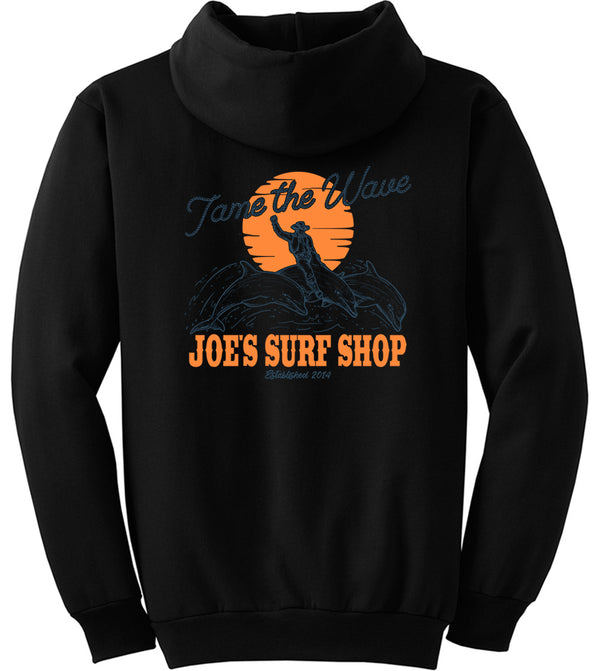 Joe's Surf Shop Diving Dolphins Pullover Surf Hoodie