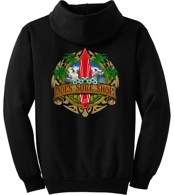 Joe's Surf Shop Longboard Pullover Surf Hoodie