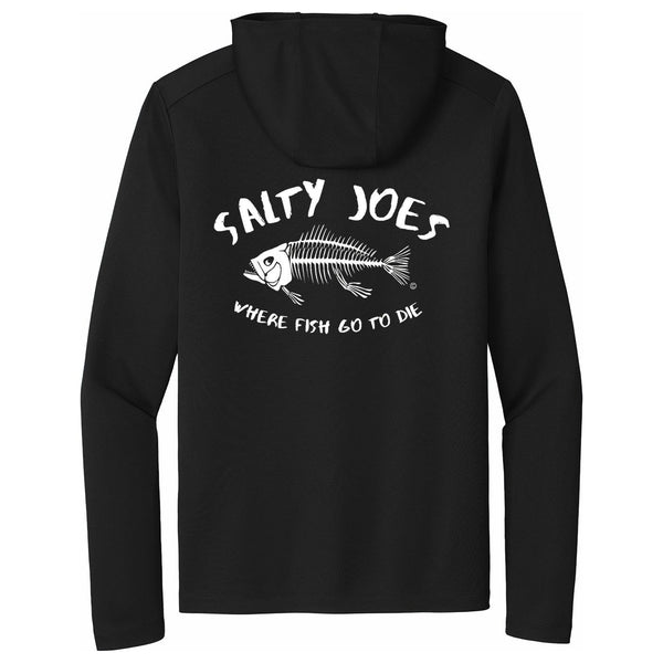 Salty Joe's "Where Fish Go To Die" Hooded Sun Shirt