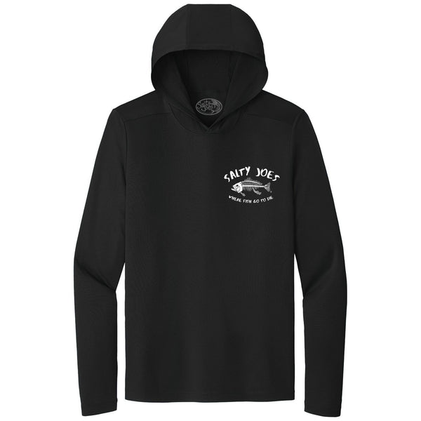 Salty Joe's "Where Fish Go To Die" Hooded Sun Shirt