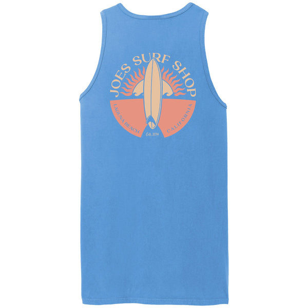 Joe's Surf Shop Sunset Scene Beach Wash® Garment-Dyed Tank Top