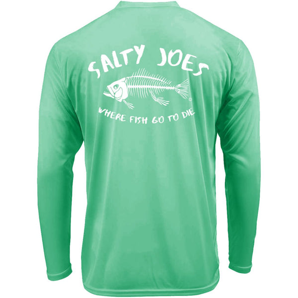 Salty Joe's "Where Fish Go To Die" Long Sleeve Performance Shirt