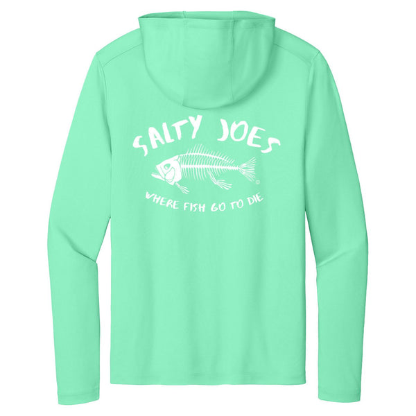 Salty Joe's "Where Fish Go To Die" Hooded Sun Shirt