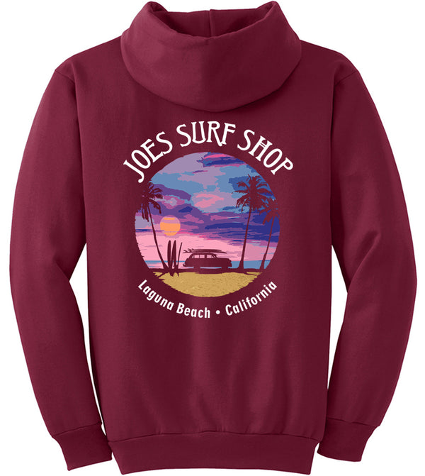 Joe's Surf Shop Wagon Silhouette Pullover Surf Hoodie