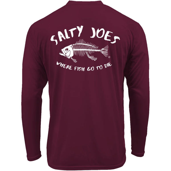 Salty Joe's "Where Fish Go To Die" Long Sleeve Performance Shirt