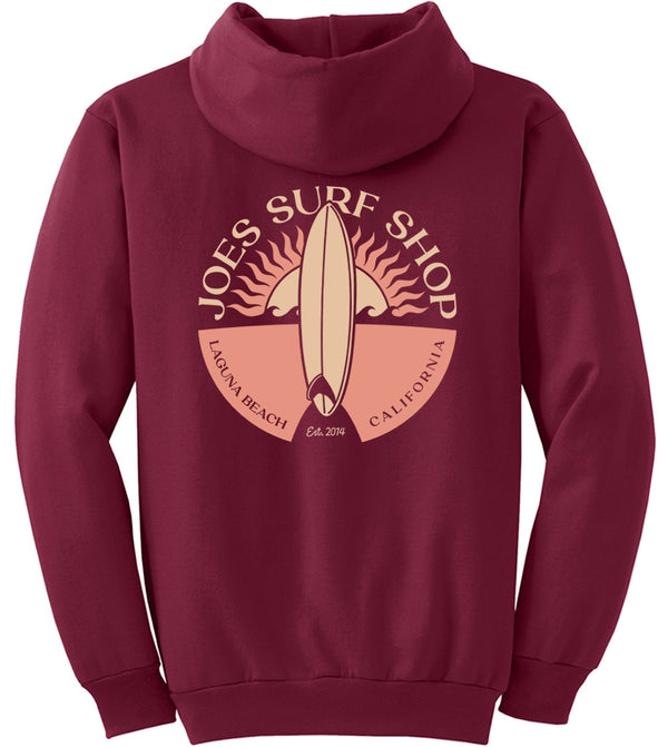 Joe's Surf Shop Sunset Scene Pullover Surf Hoodie