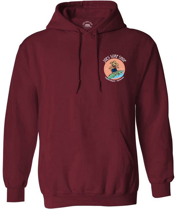 Joe's Surf Shop Teddy the Surfing Dog Pullover Surf Hoodie