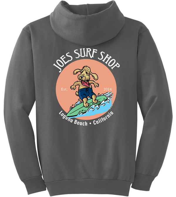 Joe's Surf Shop Teddy the Surfing Dog Pullover Surf Hoodie