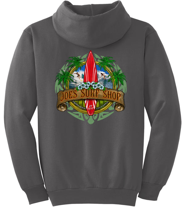 Joe's Surf Shop Longboard Pullover Surf Hoodie