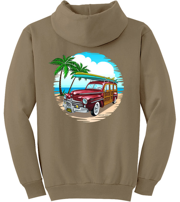 Joe's Surf Shop Beachside Woody Pullover Surf Hoodie