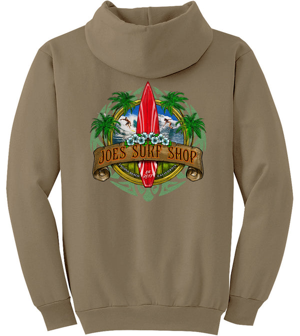 Joe's Surf Shop Longboard Pullover Surf Hoodie