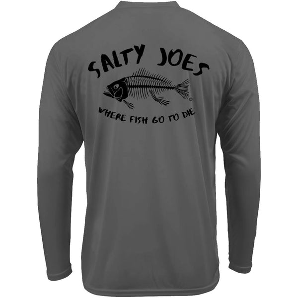 Salty Joe's "Where Fish Go To Die" Long Sleeve Performance Shirt