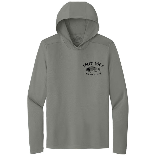 Salty Joe's "Where Fish Go To Die" Hooded Sun Shirt