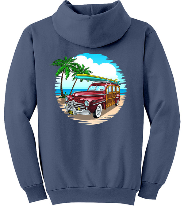 Joe's Surf Shop Beachside Woody Pullover Surf Hoodie